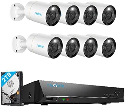 Reolink 12MP POE IP камера на отворено, камери за надзор на куршуми за домашна безбедност, паметно откривање на човечко/возило/миленичиња, ноќно гледање во боја од 700lm, 8xRLC-1212