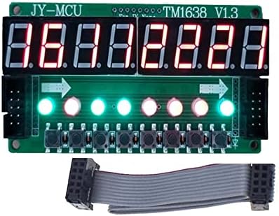 LED Sun TM1638 LED модул 8 цифрен 8 прекинувач за копче за притискање црвена и зелена индикатор за две бои светло 8 битна дигитална