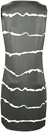 Maseенски моден случајна печатена елек скок секси лабава фустан