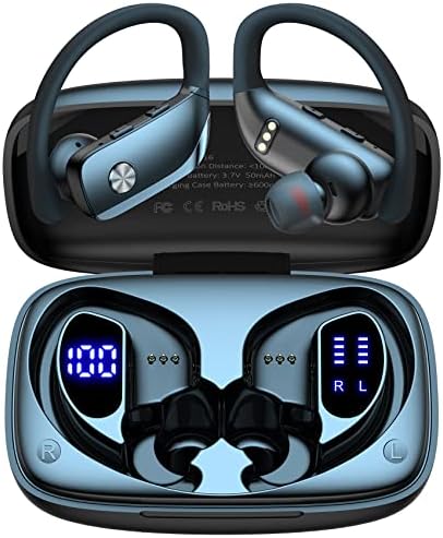 Безжични слушалки за ушите за Motorola Moto G Stylus Bluetooth слушалки 48 часа играат спортски слушалки со LED дисплеј пупки преку