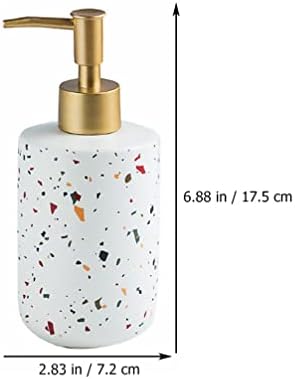 Хемотон чист контејнер 1 парчиња керамички сапун диспензер со пумпи за полнење на диспензерот практичен 12oz/ 370ml контејнер за миење на телото,