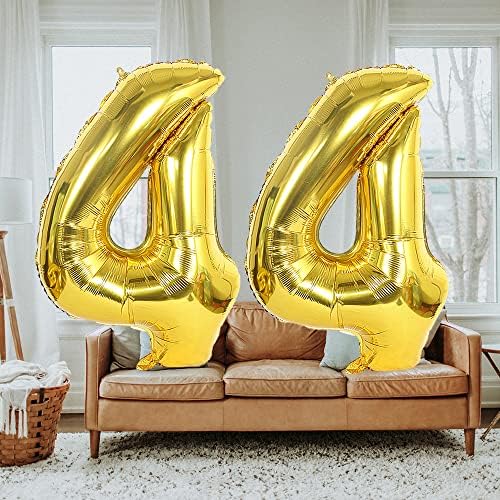 QWEQWE златен број 55 балони 40 фолија број балон 55 -ти роденденски балони цифри 55 хелиум големи балони за украси за роденденска забава