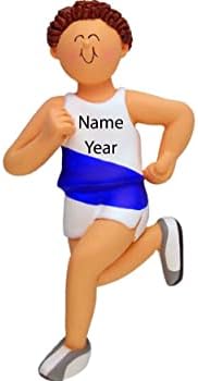 Работи на Онарман, персонализиран тркач за божиќни украси 2022 Девојче крос -кантри украс, украс за женски тркач, украс на џогер, трчање 10К украси, трчање подароци за ж