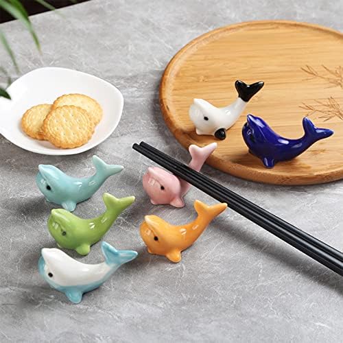 Haifle/Симпатични држачи за керамички стапчиња за стапчиња, мали потпирачи за јадење на делфин, вечера за вечера за куќиште за декорација