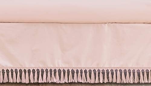 Слатка Jојо дизајнира розово бохо боемска девојка бебе расадник креветче за кревети прашина прашина - цврста боја руменило излитена шик принцеза