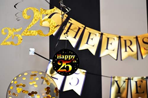 25-Ти Роденден Декорации И Годишнина Пакет-Навива За 25 Години Банер, Балони, Вител И Конфети Партија Материјали