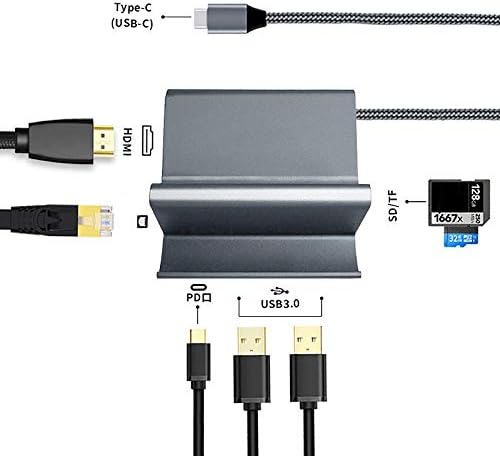 ШИПТ Тип Ц Центар Докинг Станица УСБ-Ц ДО HDMI Приклучок Адаптер За Напојување Вертикална Основа Со Заграда