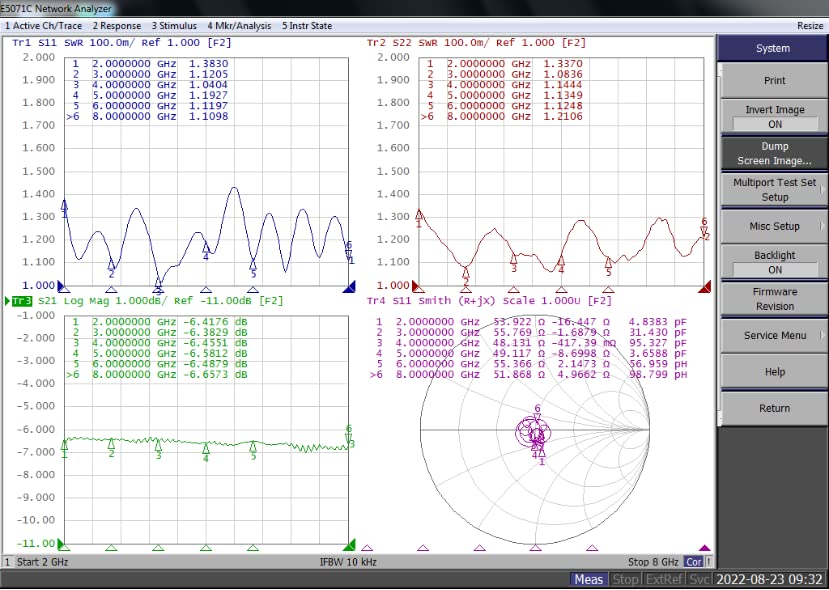 Сплитер за пасивна моќност на Tojoin 4 пат за конектори за SMA, коаксијален кабелски разделник 2-8GHz за RF/микробранови мерења додатоци Сплитер