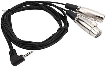 Gloglow Dual Female XLR до 3,5 mm y Splitter кабел, пластичен материјал за заштита на мешање преносно ниско губење на сигналот Висока стапка