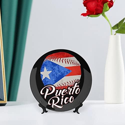 Бејзбол Порто Рикан гордост печатена коска Кина Декоративна плоча Тркалезни плочи занает со приказ за стока за внатрешна канцеларија wallидна
