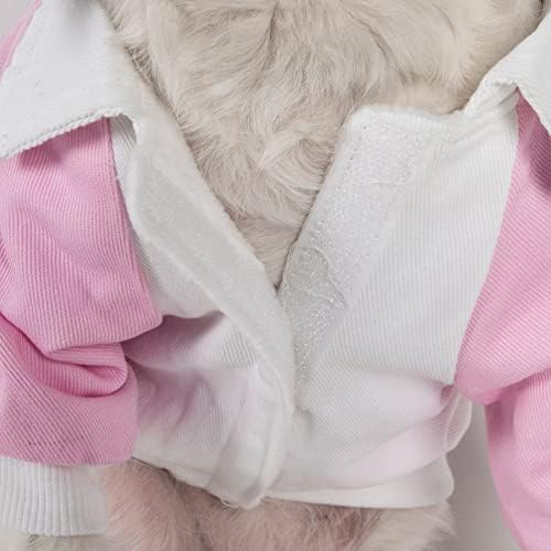 Домаќин од домашно милениче варсити со палто со кучиња - џемпер од памучно куче со додадени трими и детали - јакна за кучиња за мали