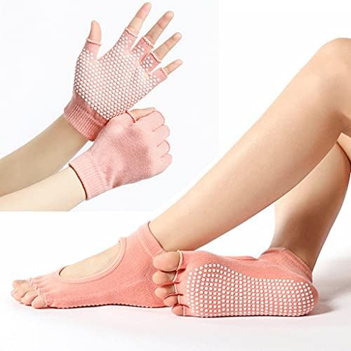 LSDJGDDE 2021 Нови жени чорапи за јога ракавици Поставете додатоци за воздушни јога пет-прсти нараквици со пет нозе Пилатес Пилатес кои не се лизгаат со велосипедски чор?