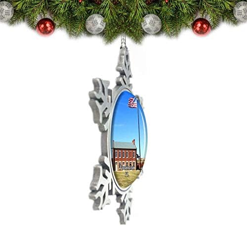 Умсуфа Фернандина Брег Форт Клинч Државен парк Флорида САД Божиќ украс Дрво Декорација на кристал метал сувенир подарок