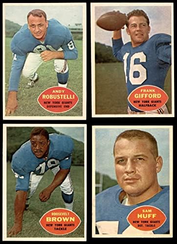 1960 Tepps New York Giants Team го постави Newујорк гигант-ФБ екс/МТ гигант-ФБ