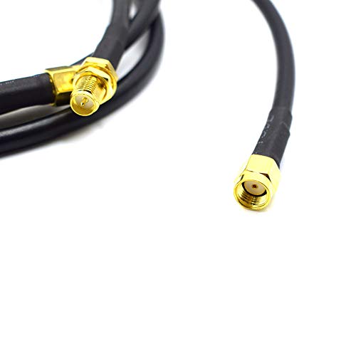 HXCHEN 1M/3.28FT RP-SMA FEMALE TO RP-SMA MALE BULKHEAD MONT RG58 WIFI ANTENNA EXTENSION CABLE за безжичен мини PCI Express PCIE мрежна картичка USB WiFi адаптер WiFi Router Booster Camera-