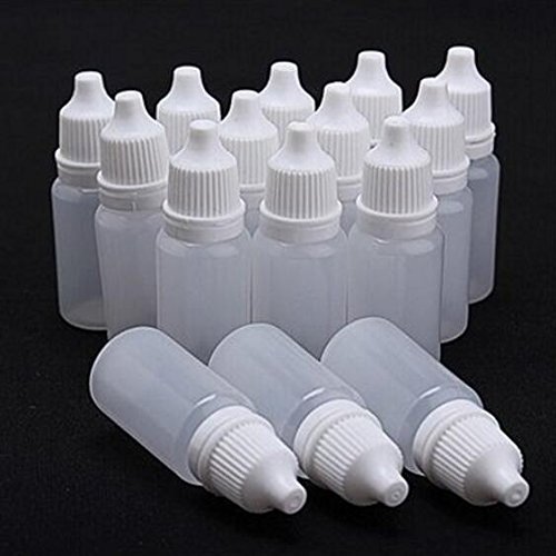 12 парчиња 50мл 1,7oz чиста празна пластика за полнење на пластично искривување на очите со шише со шише со течен лек со шишиња со контејнери