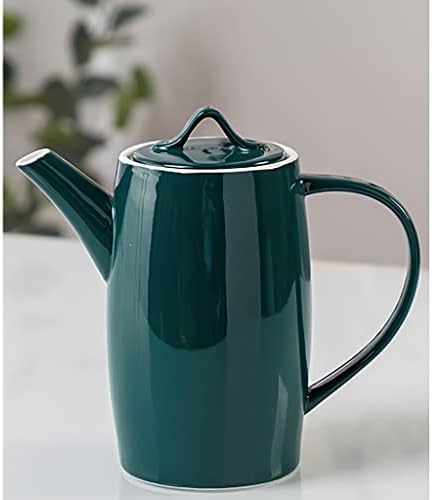 Трексд керамички кафе чај сет на нордиски пном Пен, зелена и бела сад чаша лента шалтер, котел за домаќинство во вода