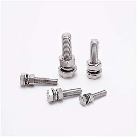 SYZHIWUJIA Bolt and nut Set 304 Stainless Steel hex Screw Extension Screw nut Bolt Set Combination Screw Daquan M3M4M5M6-M38 Bolt and nut