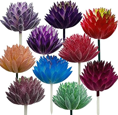 Кејвеј 10 ЕЕЗ Вештачки Сочни Растенија, Вештачки Сукуленти Во Мешана Боја Избира За Внатрешен И Надворешен Декор На Домот Цветни