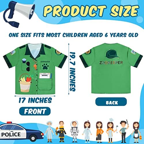 12 Парчиња Децата Се Облекуваат Облека, Костими За Играње Улоги Помошник Во Заедницата Унисекс Кариера Косплеј Окупација Преправајте