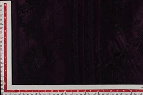 Дизајн Количка Вино Виолетова Црна Цвеќе Свила Жакард Ткаенина за Уметност &засилувач; Занаети, САМ, Шиење, И Други Проекти, Ширина 58 Инчи Пакет од 5 Метар КС-111617-7