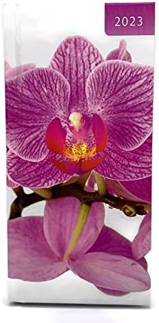 2023 Цвеќиња рози орхидеи тврд покриен џеб недела на поглед календарски планер за чанта, ранец, канцеларија