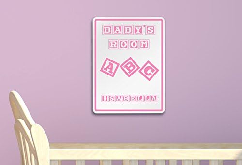 Изабела-Идеи За Собата На Моето Бебе-Расадник За Девојчиња Прилагодлив Декоративен 12 Од 9 Алуминиумски Знак