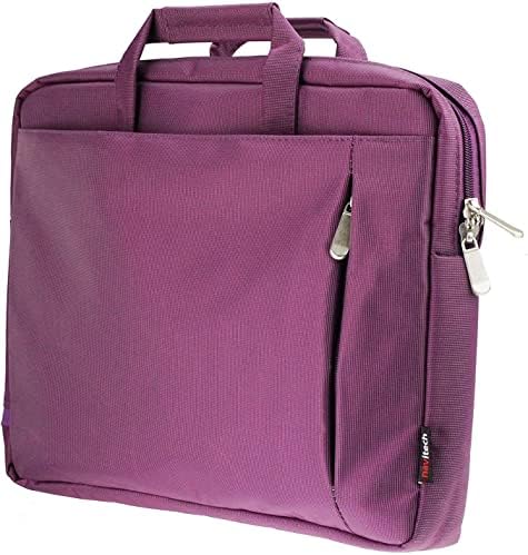 Патувачка торба за отпорна на вода Navitech Purple Sleek вода - Компатибилна со Fangor 10.1 Преносен Blu -ray DVD плеер