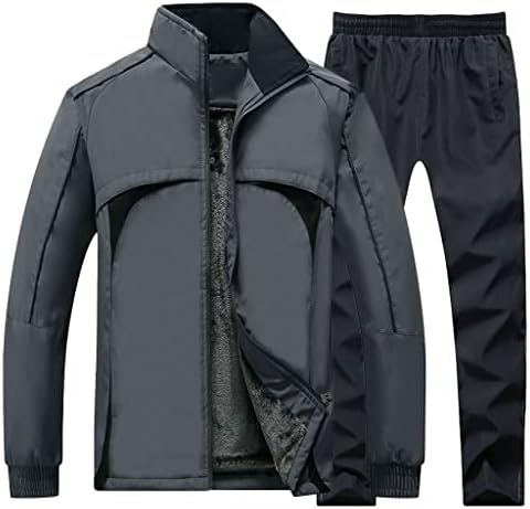 Орев зимска спортска облека мажи тренерки густо топло зима со две парчиња облека поставени постави патеки