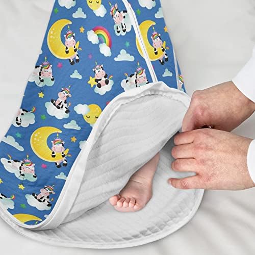 vvfelixl унисекс симпатична торба за спиење на еднорог, крава, бебе, носено ќебе, вреќа за спиење на дете, костум за спиење за новороденче
