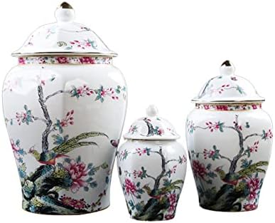 Керамички ѓумбир тегла кинески порцелански храм тегла цветна вазна за декорација на домашни канцеларии, стил а