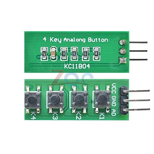 KC11B04 4 Клучни аналогни копчиња Модул АД табла за тастатура ADC порта тастатура за Arduino Mini Nano Mega2560 Лебница