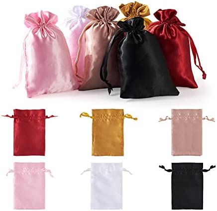 Beadthoven 30pcs 4 x6 Сатенски Торби За Подароци Торби За Влечење Луксузни Торбички За Подароци Од Мека Свила Торби За Накит Чанти