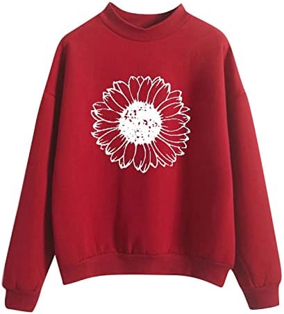 Есенска зима o врат цврста боја отпечатоци од џемпер со долги ракави за џемпер со две парчиња облека со две парчиња