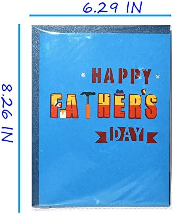 Jsupmkj среќна картичка за ден на таткото, 2022 година, се појавуваат татковци Ден 3Д картичка со празен плик, картичка за пораки, подароци за