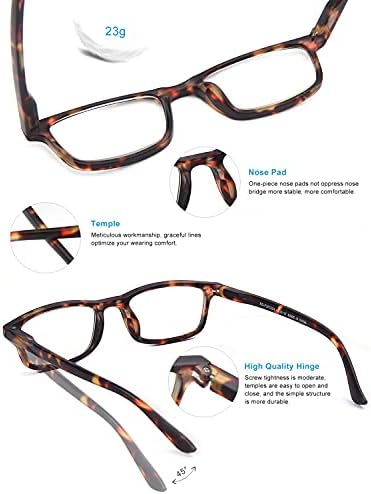 Ох Очила За Читање За Жени Мажи, Читатели За Жени Мажи 5 Спакувајте Сина Светлина Што Ги Блокира Очилата За Читање