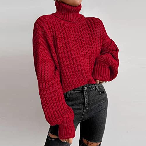 Џемпери за жени зимска женска мода преголема плетена тешка памучна памук плус жени џемпер