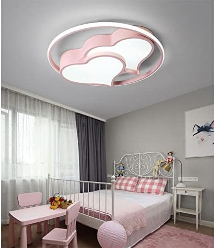 Mgjxtwg розова срцева форма тавански ламби за девојки соба осветлување жени соба таванот светло бебешка соба девојче фракција таванот