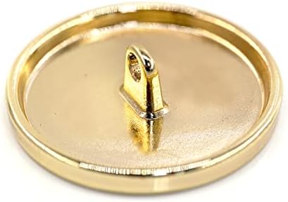 Craftisum 20 парчиња Електропланирање на златни кругови емајл црно срце шиење метални копчиња за палто -25мм -1 “