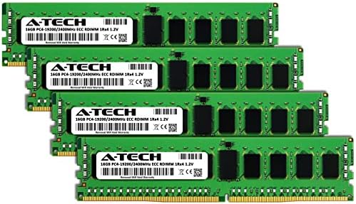A-Tech 64gb Комплет Меморија RAM МЕМОРИЈА За Супермикро SYS-1029U-TRTP-DDR4 2400MHz PC4 - 19200 ECC Регистрирани RDIMM 1Rx4 1.2 V-Сервер