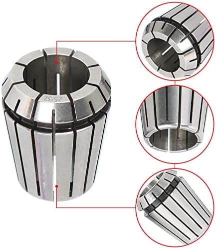 Kimllier 6PCS јаглероден челик ER32 Spring Collet Set 1/8-3/4 инчи погоден за алатка за мелење CNC и машина за гравура