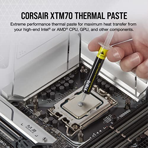 Corsair XTM70 Екстремни Перформанси Термичка Паста, 3g За Интел &засилувач; AMD Процесори до 250w+ TDP-Низок Вискозитет, Лесна