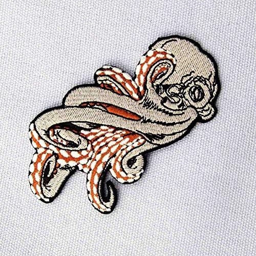 Октопод лепенка извезена значка железо на шиење на амблем