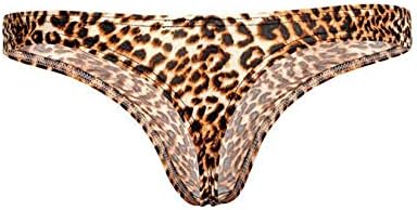 Andongnywell 3 пакет секси машка машка бамбус бамбус ланга леопард долна облека гепард беспрекорни брифинзи долна облека