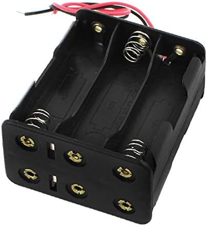 X-DREE Двојна Страна 2-Жица Пролет Натоварени 6 x 1.5 V Case Држач За Батерии Случај (Чувар на ил поддршка-е батерија 2 да 2 x 1,5 V V con doppio caricatore а мола а 2 conduttori