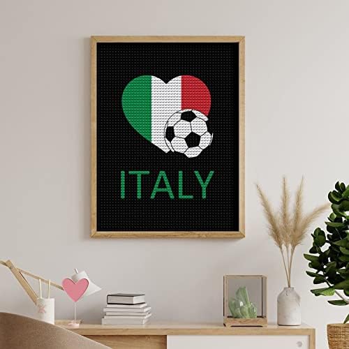 Сакајте ја италијанската фудбалска дијамантска уметност сликарска слика со целосна вежба за украсување на wallидни домови