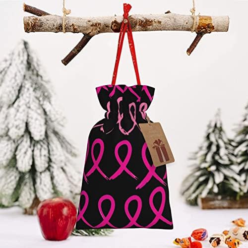Augensether luctrings Божиќни торби за подароци за рак на дојка покраински подароци за завиткување вреќи Божиќни подароци за завиткување