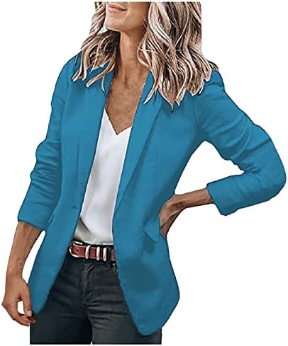 Prdecexlu Долг ракав роденден плус големина палта женски обичен зимски удобност се вклопува во цврста боја јакна полиестер џеб