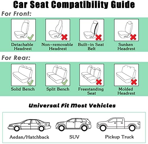 Обловувања на седиштата за автомобили TTMIKU - 2 заштитници на предните седишта во водоотпорна кожа Nappa за седан SUV камион - додатоци