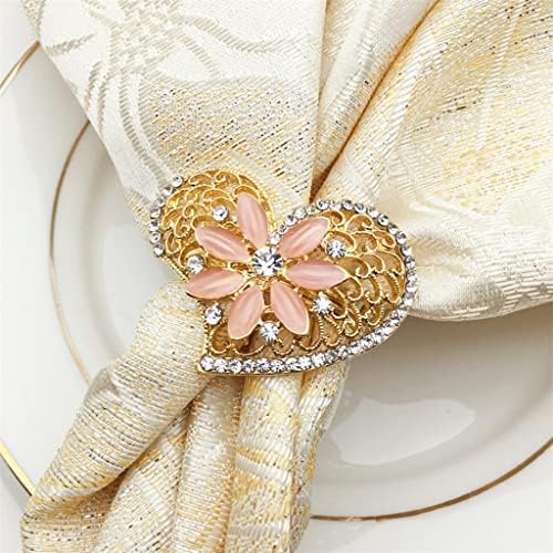 N/A 12 парчиња прстени од салфетка прстени за салфетка таблети украси свадбени банкет метална легура за пешкир